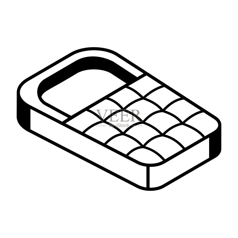现代风格睡袋轮廓矢量图标图标素材