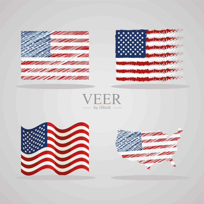 美国国旗图标合集图标素材