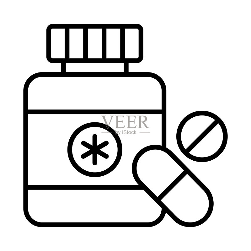 药瓶现代概念设计图标素材