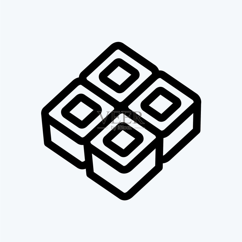 日式符号寿司卷图标图标素材