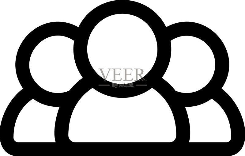 扁平风格的社区团体人物图标图标素材