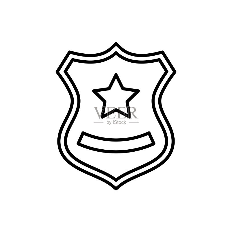矢量警徽图标,标志图标素材
