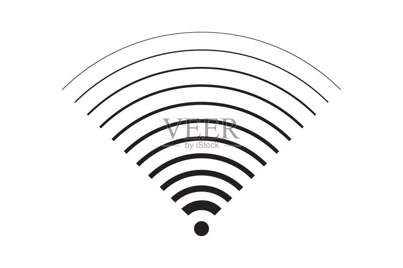 Wi-Fi信号连接无线网络图标素材
