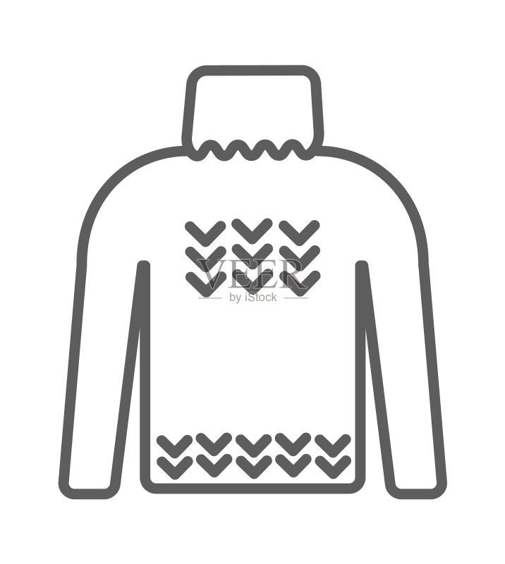 针织冬季服装图标合集图标素材
