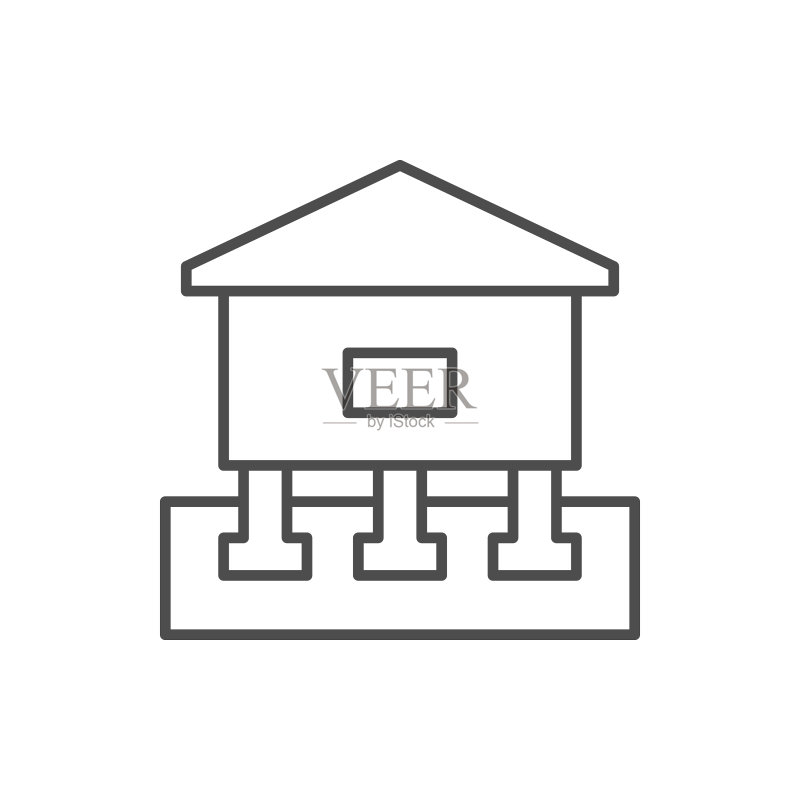 桩基础轮廓图标图标素材