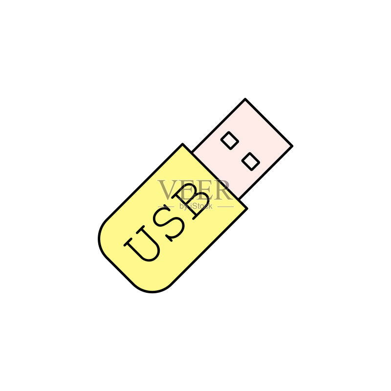 彩色U盘图标图标素材