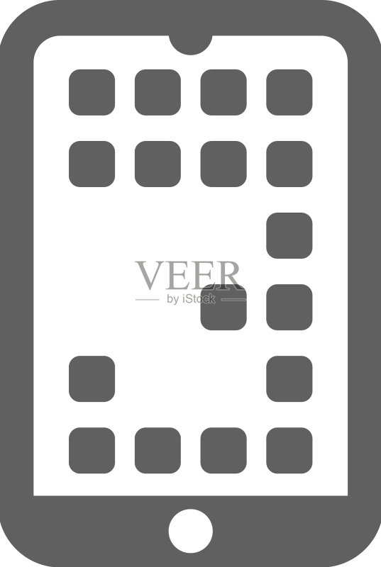 灰色手机App图标图形图标素材