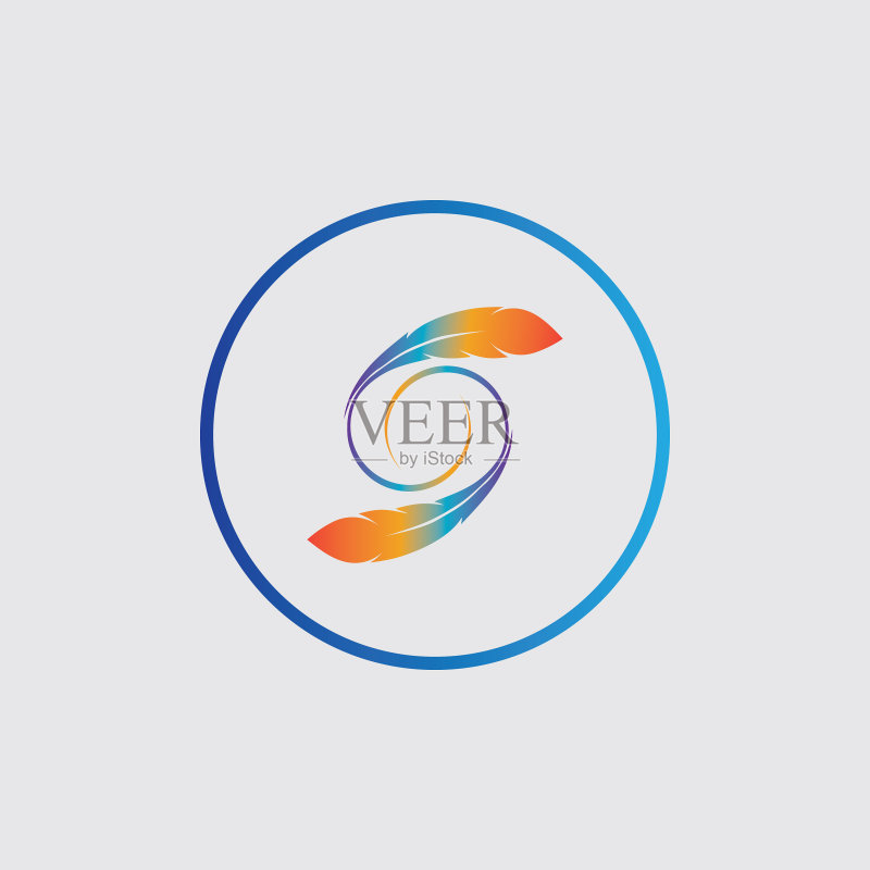羽毛标志图像设计模板图标素材