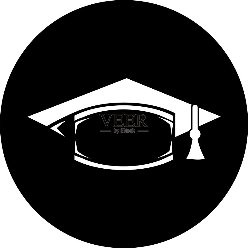 学士帽logo图标素材
