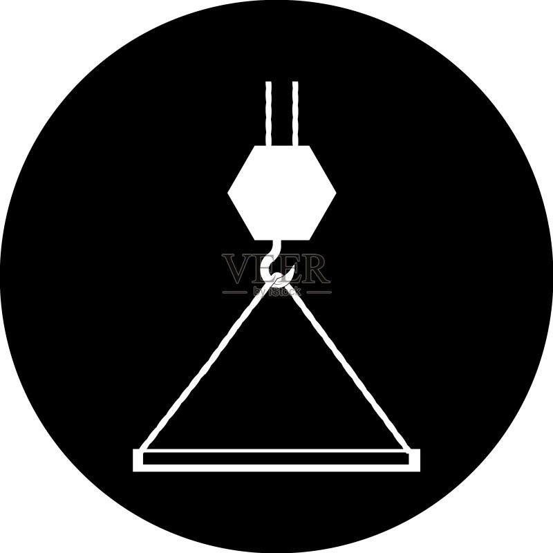 起重机吊钩标志图标素材