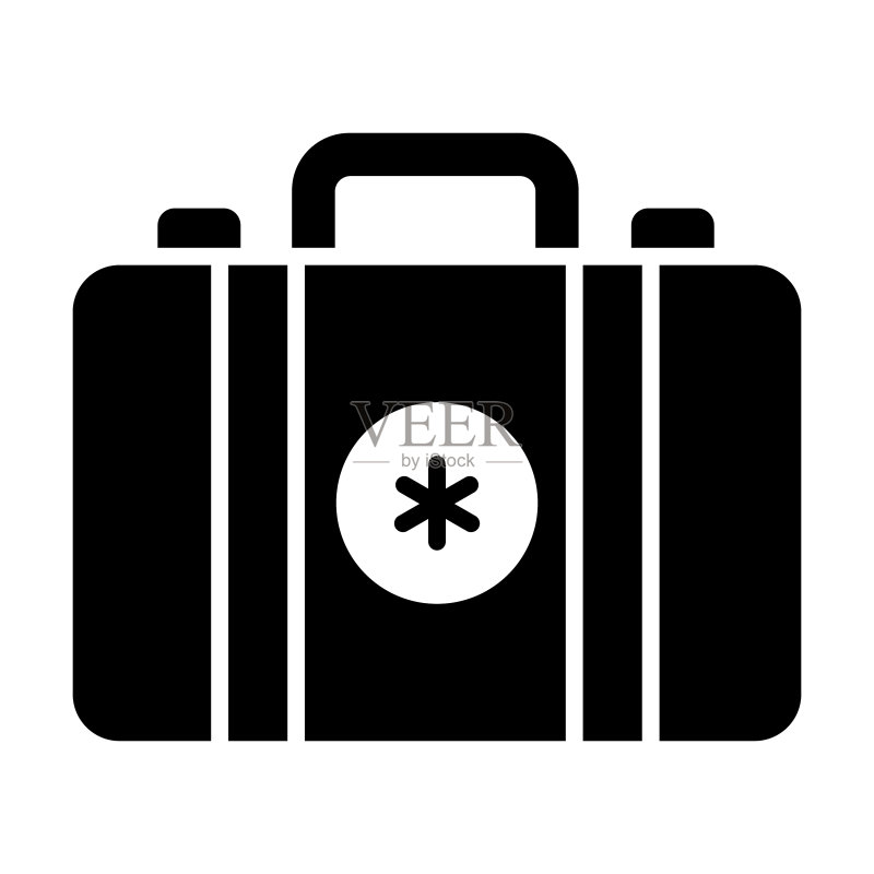 现代急救箱概念设计图标素材