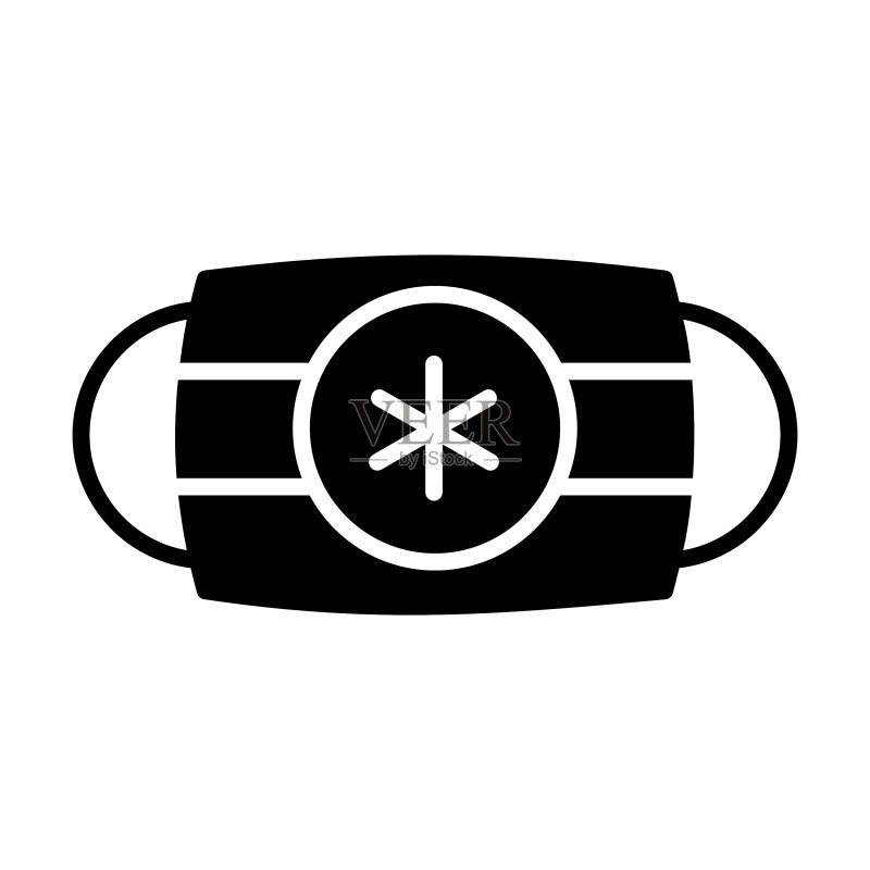 现代风格医用口罩设计图标素材