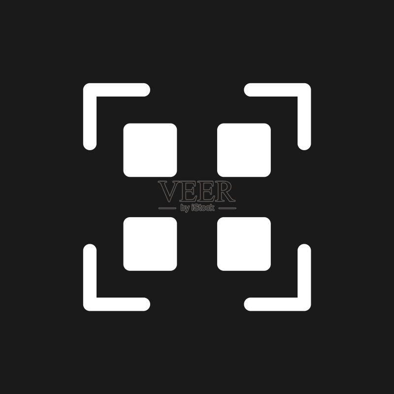 扫描二维码深色模式UI图标图标素材