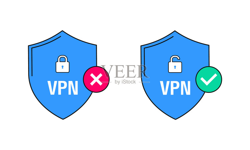 无线网络盾牌VPN连接图标图标素材