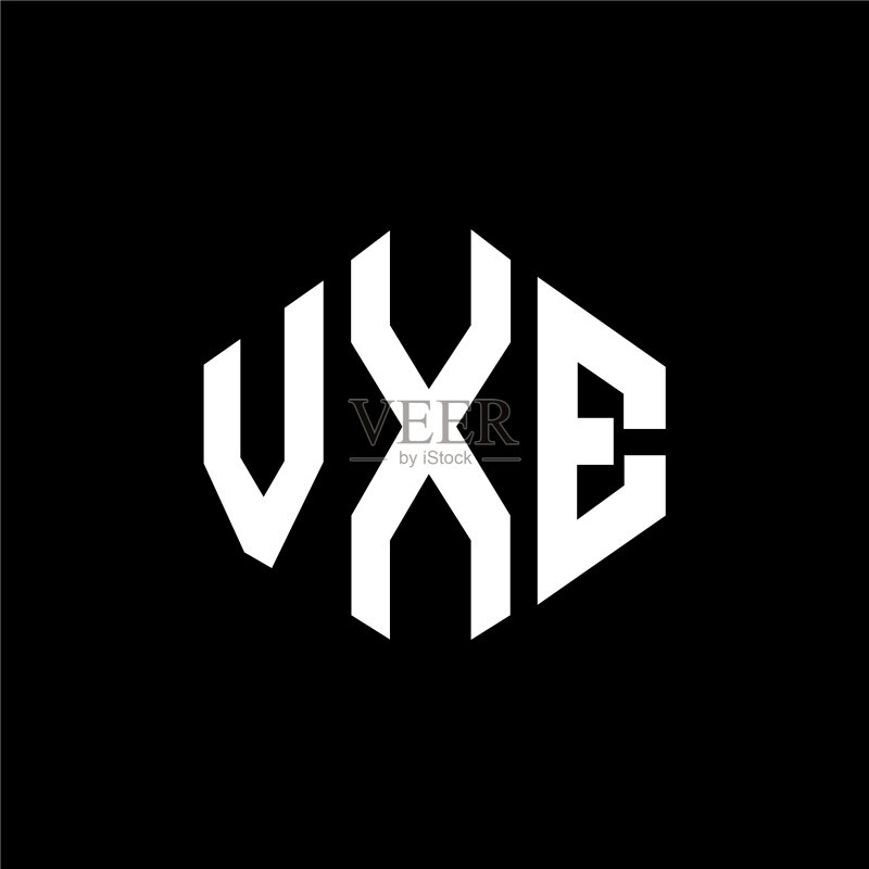 多边形VXE字母标志设计图标素材