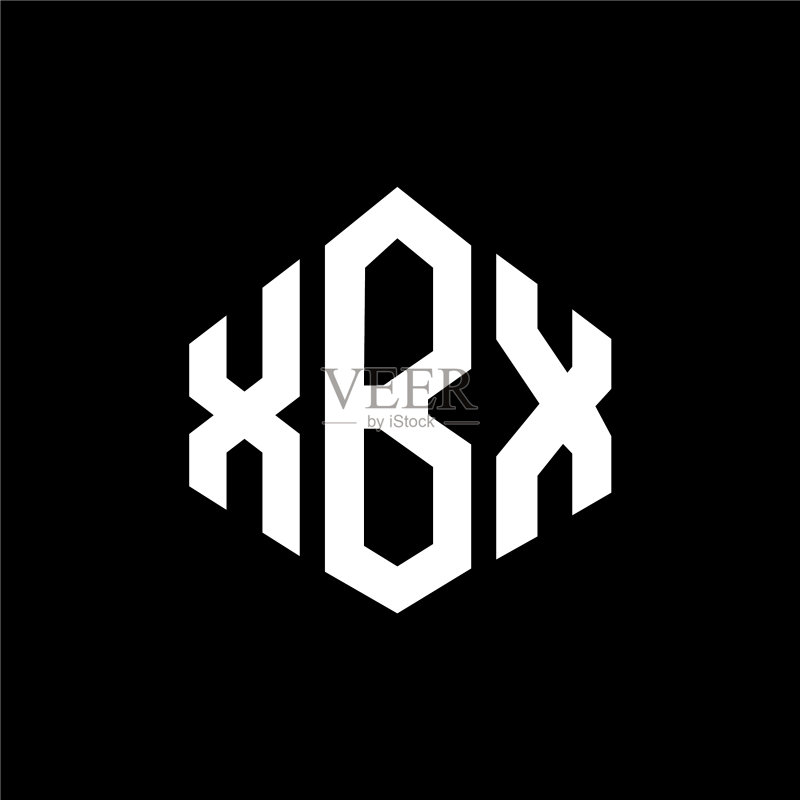 多边形XBX字母标志设计图标素材