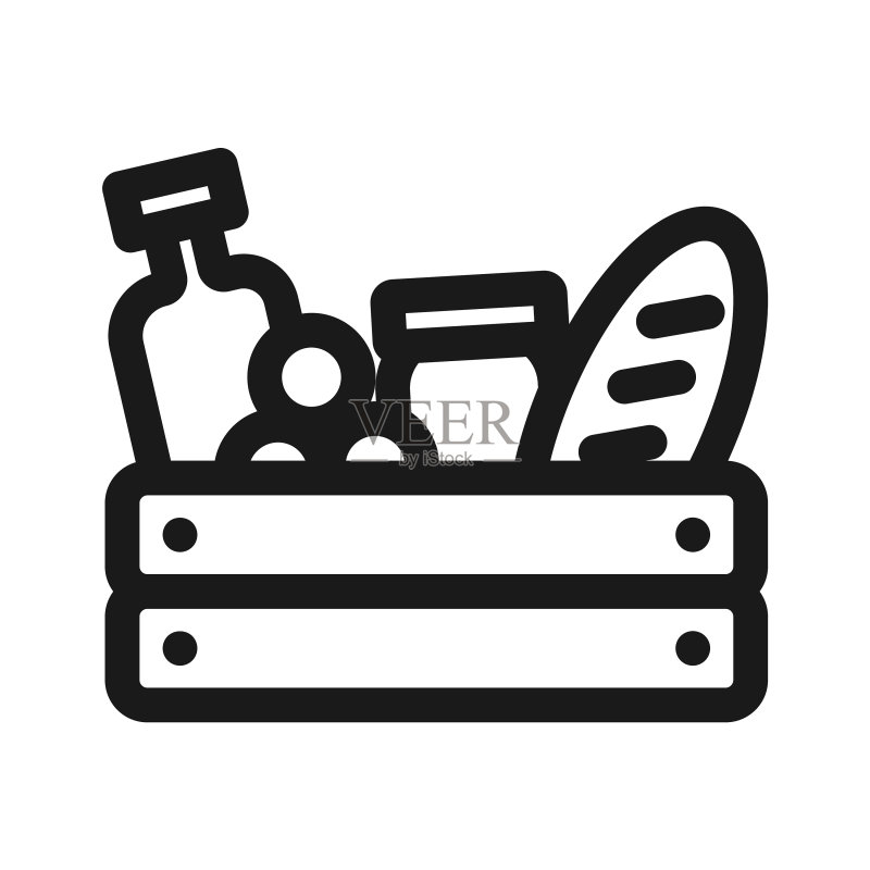食品木箱图标模版图标素材