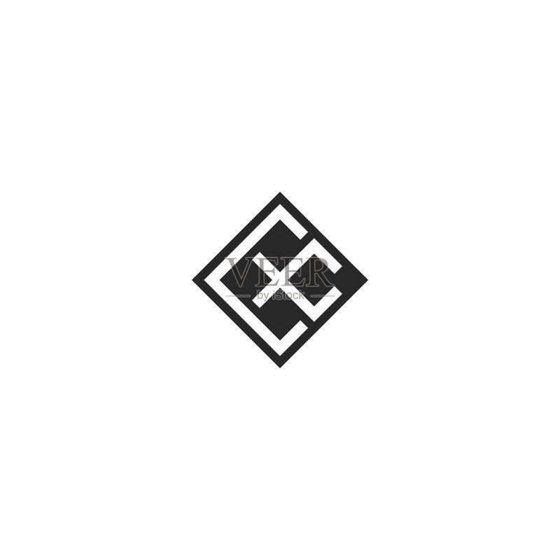 字母CX组合标志设计图标素材
