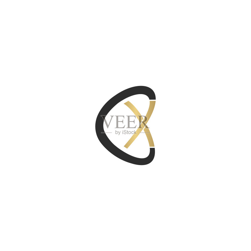 字母CX组合标志设计图标素材