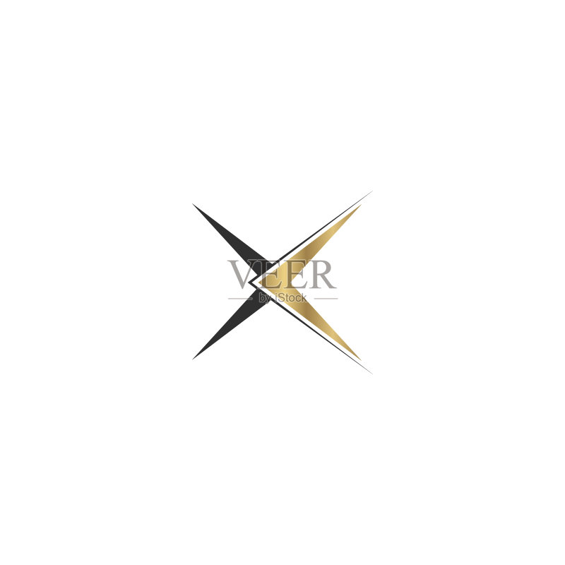 字母CX组合标志设计图标素材