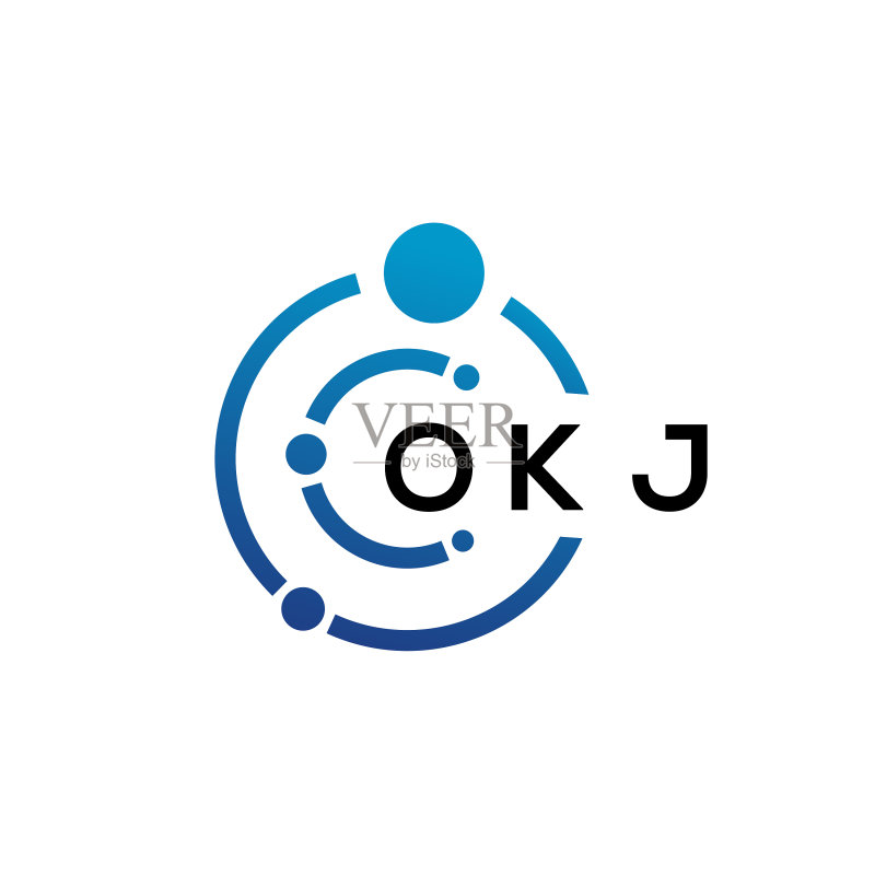 OKJ字母科技标志设计图标素材