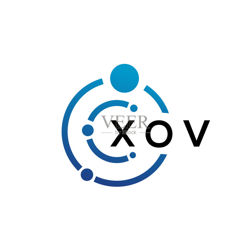 XOV科技字母标志设计图标素材