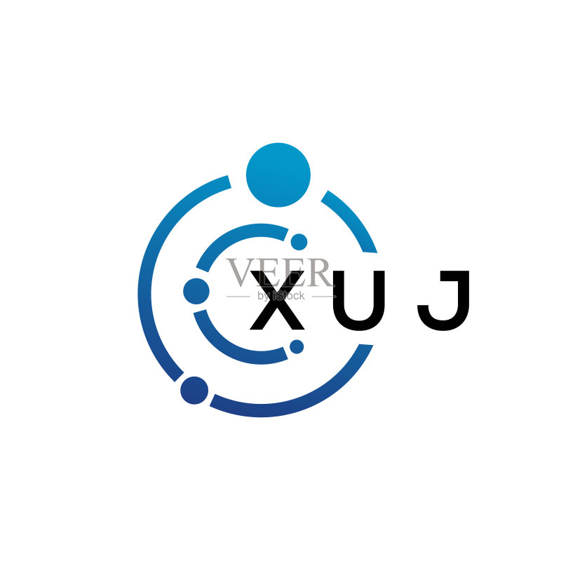 XUJ字母科技标志设计图标素材