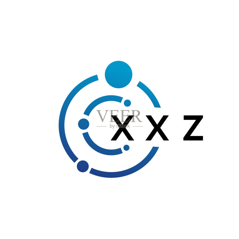 XXZ字母科技标志白色背景图标素材