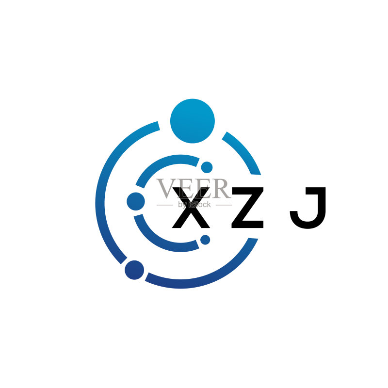 XZJ字母科技标志设计(白色背景)图标素材