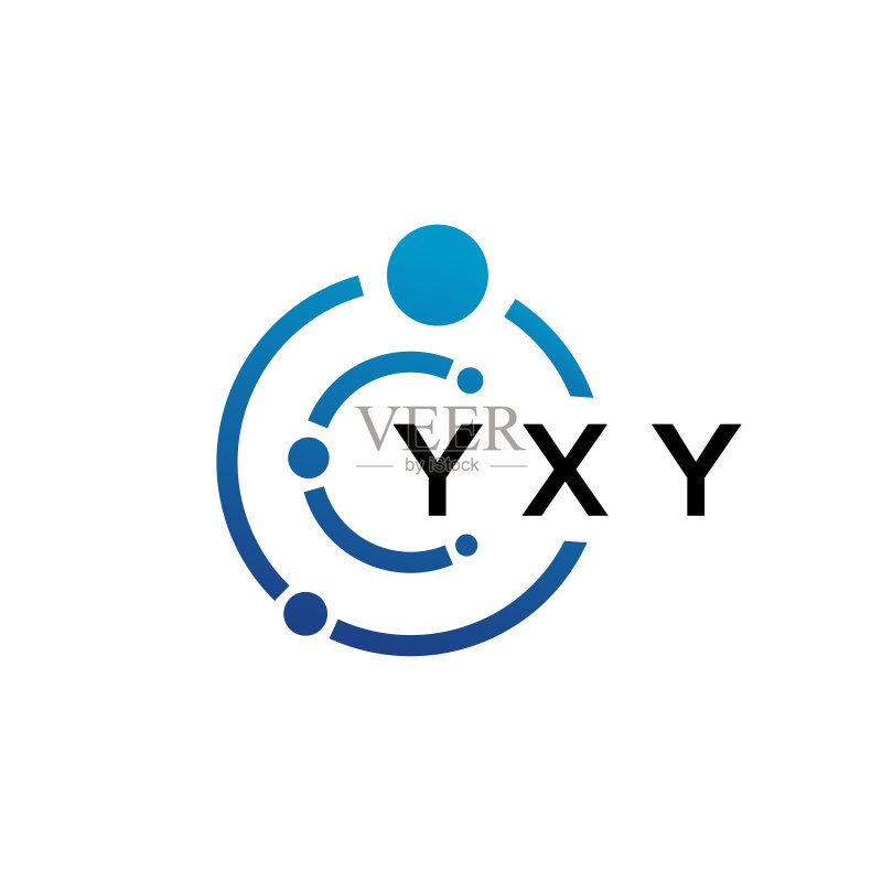 白色背景YXY字母科技logo设计图标素材