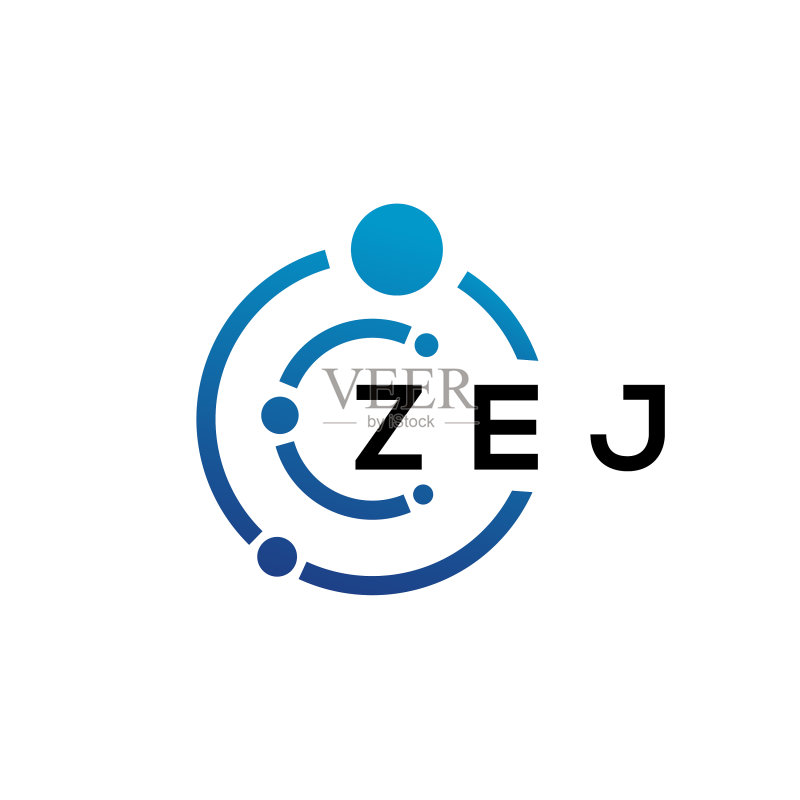 字母ZEJ科技标志设计图标素材
