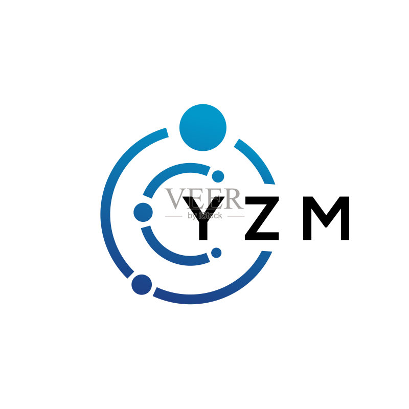 yzm字母科技标志设计白色背景图标素材
