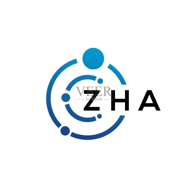 ZHA字母科技标志设计图标素材