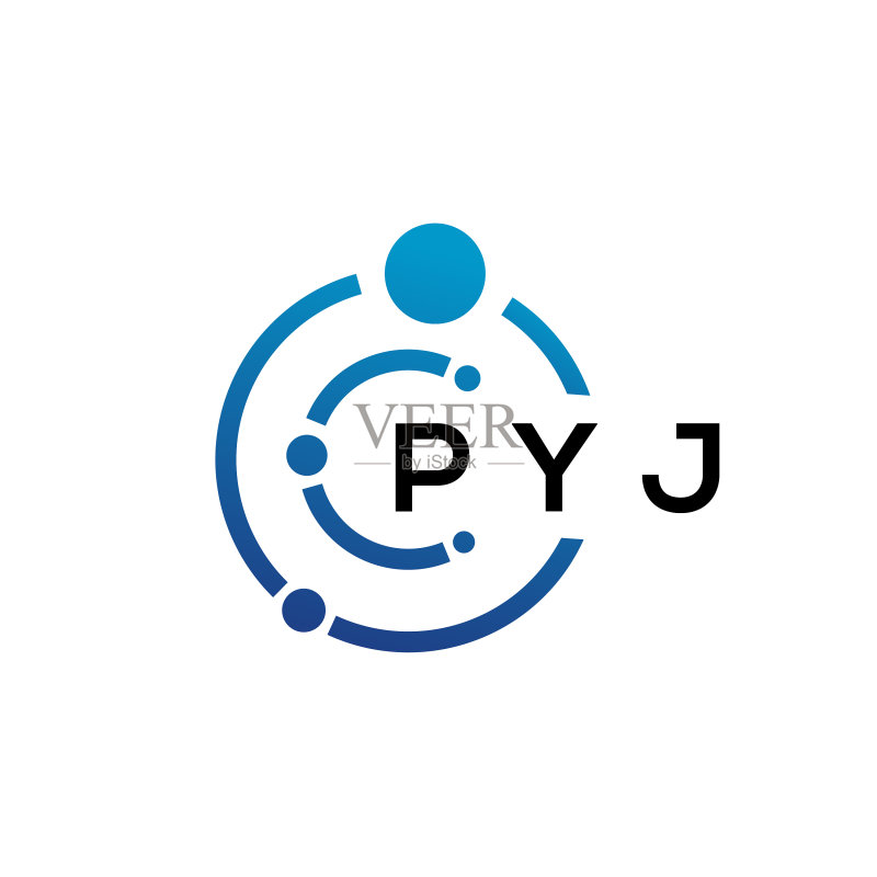 PYJ字母科技标志设计图标素材