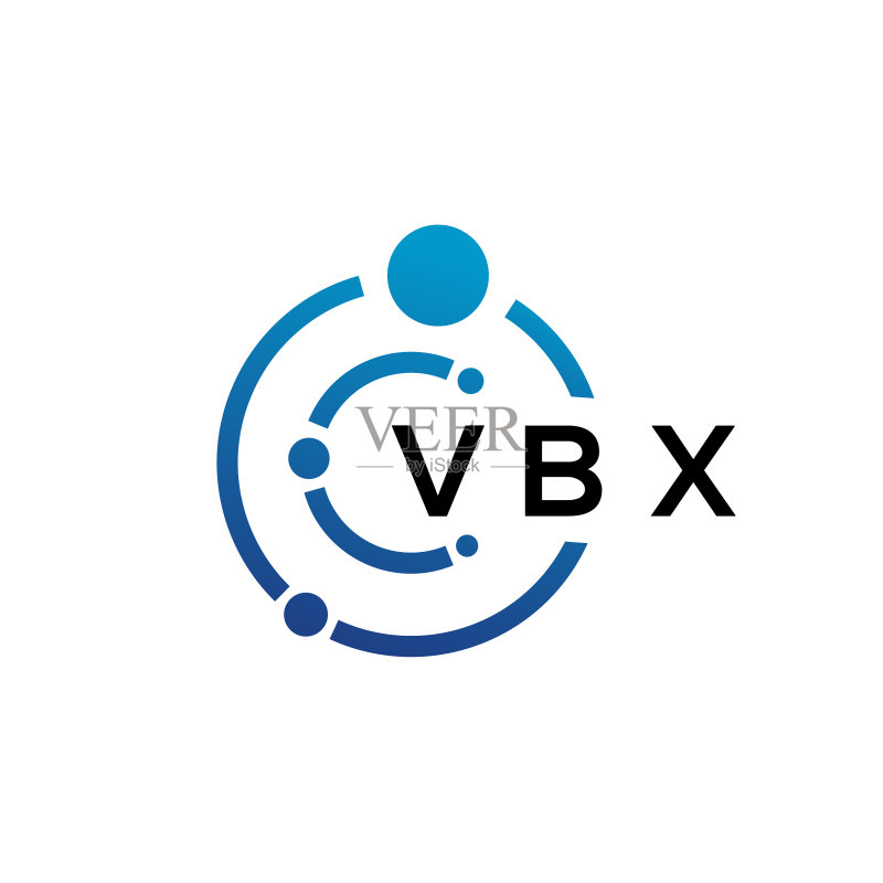 VBX字母科技标志设计(白色背景)图标素材