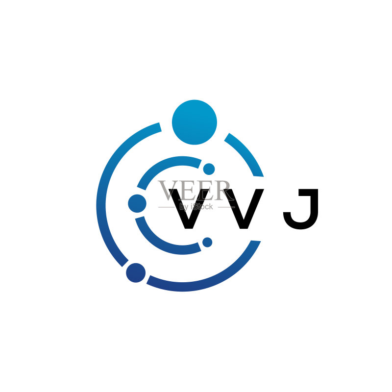 VVJ字母科技标志设计图标素材
