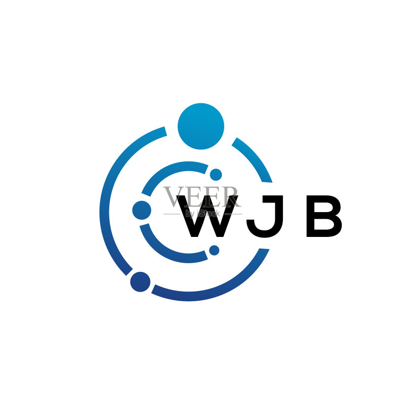 WJB字母科技logo设计图标素材