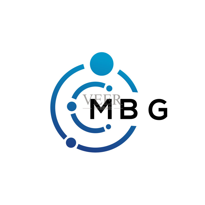 MBG字母科技白色背景标志设计图标素材