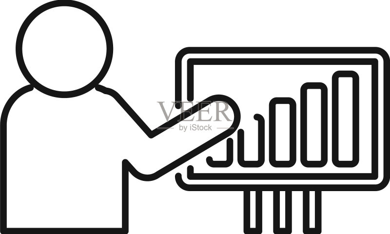 可持续经理课程图标轮廓图标素材