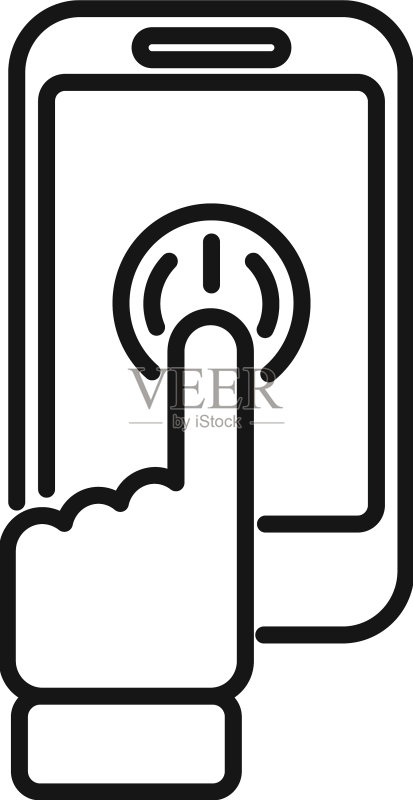 手机关闭图标轮廓图标素材