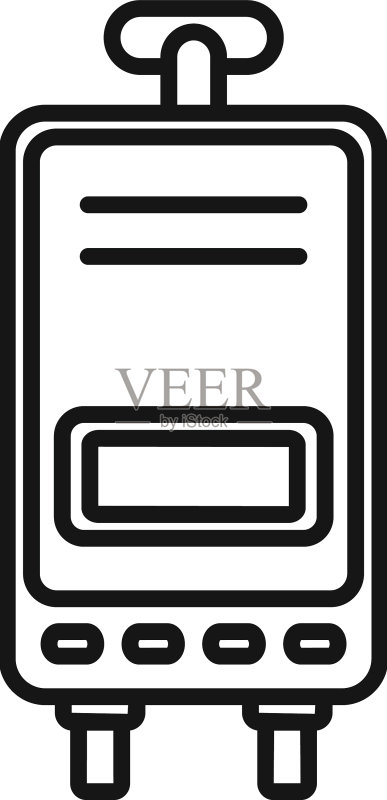 智能消费锅炉轮廓图标图标素材