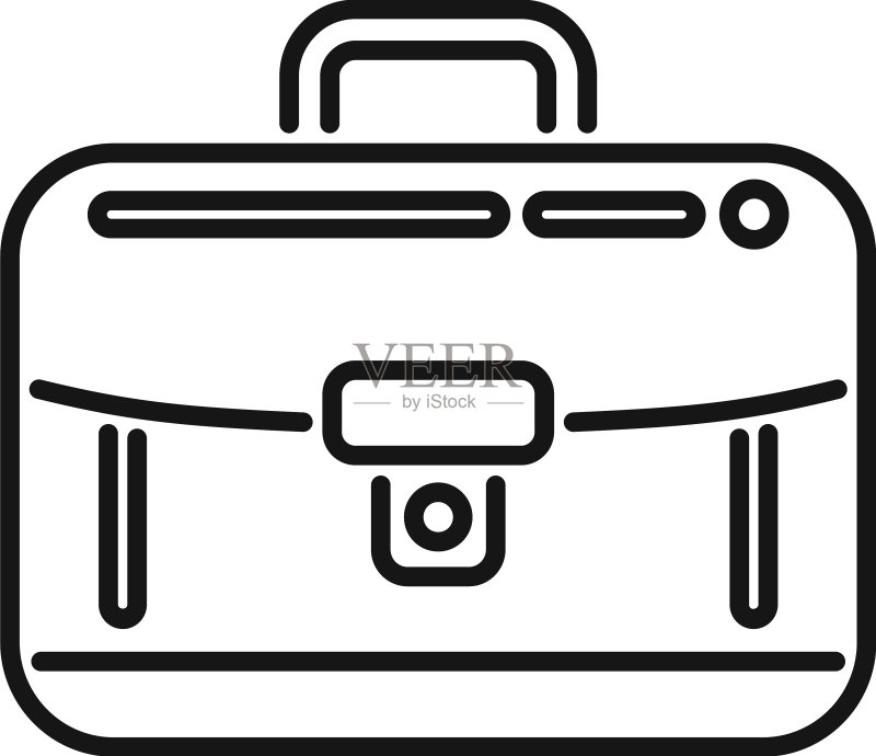 客户公文包图标轮廓平台图标素材