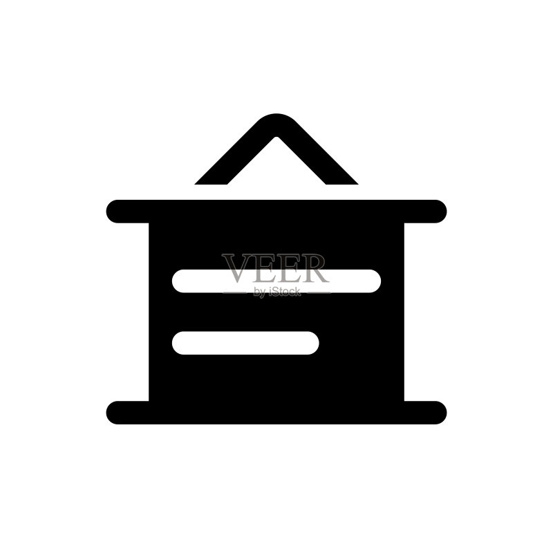 用于演示的投影屏幕黑色字形UI图标图标素材