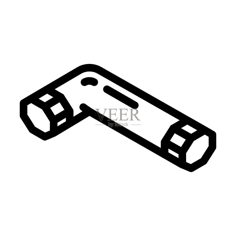 家具组装方型钥匙矢量线图标图标素材