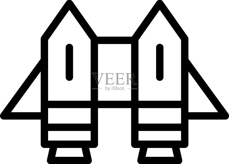 城市喷气背包图标轮廓加速图标素材