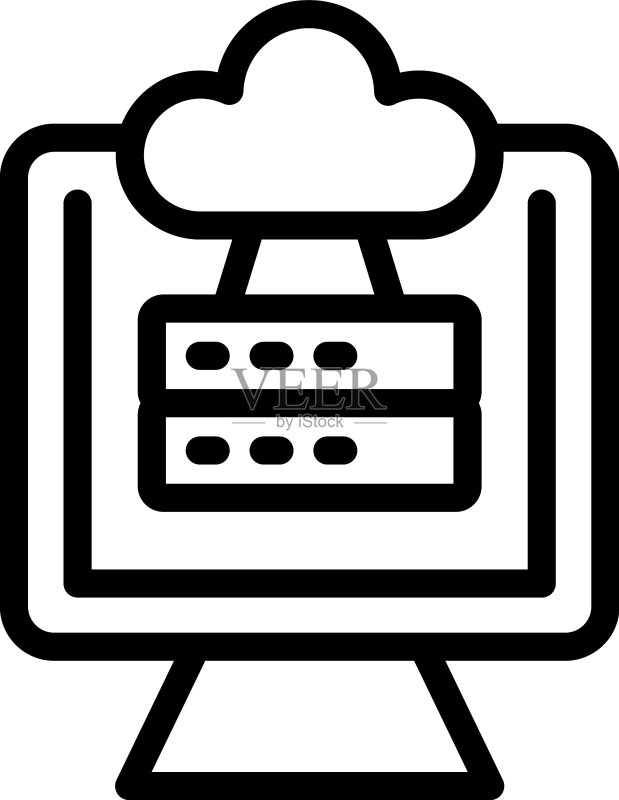 云服务器数据安全VPN图标图标素材