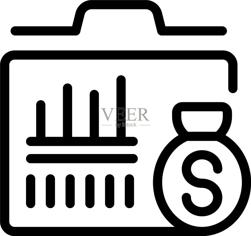 贷款图标轮廓小额信贷图标素材