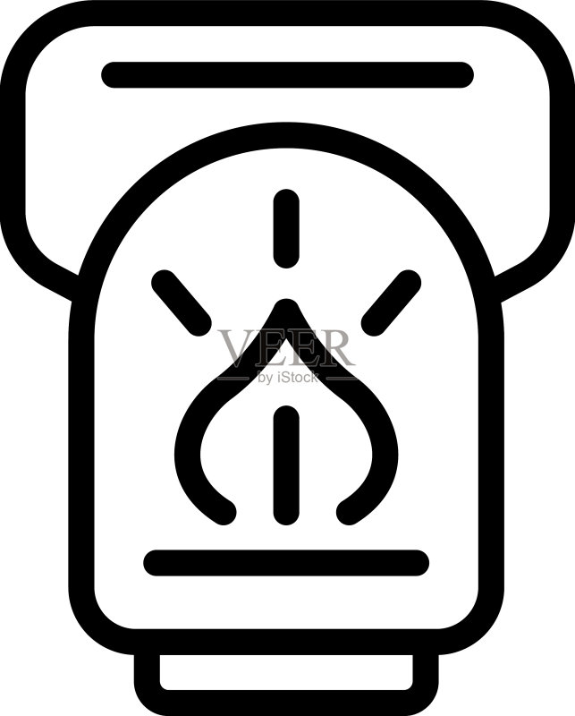 旅行灯图标轮廓房车家具图标素材