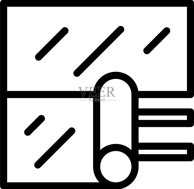 沥青屋顶标志轮廓维修图标素材