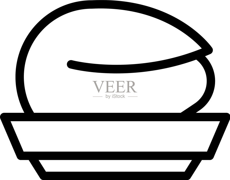 肉类食品图标轮廓:鸡块图标素材
